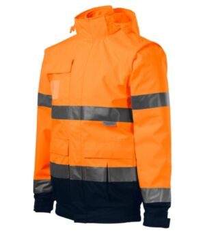 Kurtka unisex fluorescencyjny pomarańczowy z haftem HV Guard 4 in 1 - 5V2