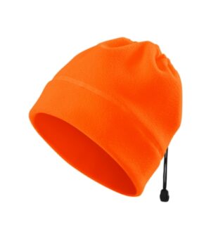 Czapka polarowa unisex fluorescencyjny pomarańczowy z haftem HV Practic - 5V9