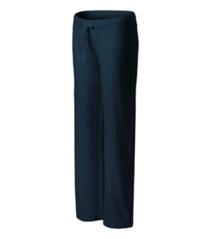 Spodnie dresowe damskie granatowy z haftem Comfort - 608