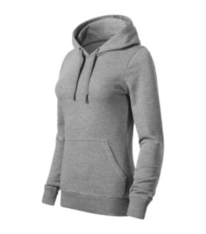 Bluza damska ciemnoszary melanż z haftem Break - 841