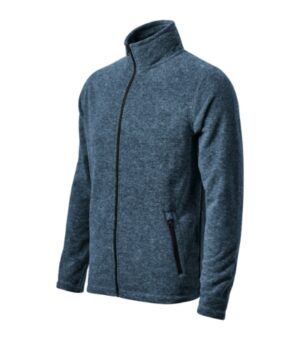 Micro polar męski ciemny denim melanż z nadrukiem Factor - 852
