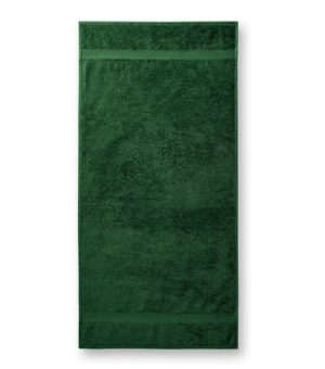 Ręcznik duży unisex zieleń butelkowa z haftem Bath Towel 450 - 905