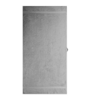 Ręcznik duży unisex siwoszary z haftem Bath Towel 450 - 905