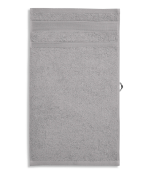 Ręcznik unisex siwoszary z haftem Organic (GOTS) - 917
