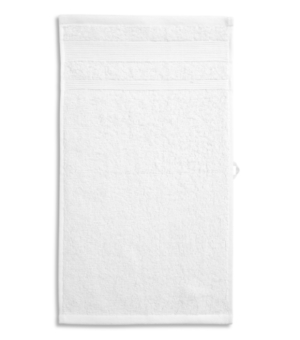 Ręcznik duży unisex biała z haftem Organic (GOTS) - 918