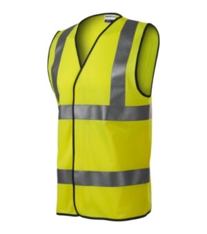 Kamizelka odblaskowa unisex fluorescencyjny żółty z nadrukiem HV Bright - 9V3