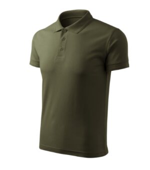 Koszulka polo męska military z nadrukiem Pique Polo Free - F03