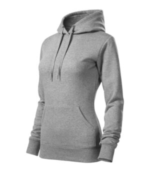 Bluza damska ciemnoszary melanż z haftem Cape Free - F14