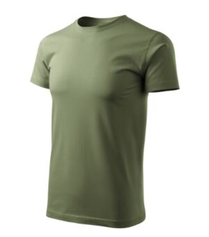 Koszulka męska khaki z haftem Basic Free - F29