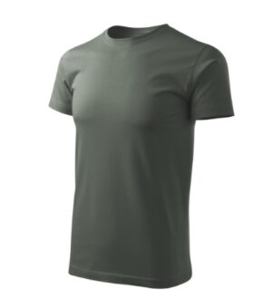 Koszulka męska ciemny khaki z haftem Basic Free - F29