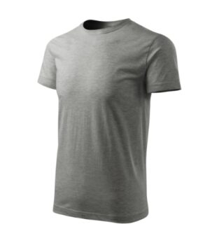 Koszulka unisex ciemnoszary melanż z nadrukiem Heavy New Free - F37