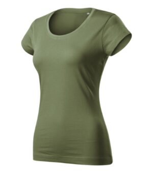 Koszulka damska khaki z nadrukiem Viper Free - F61