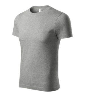 Koszulka unisex ciemnoszary melanż z nadrukiem Paint - P73