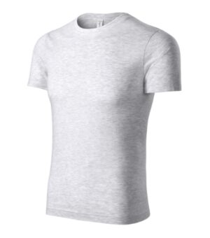 Koszulka unisex jasnoszary melanż z nadrukiem Peak - P74