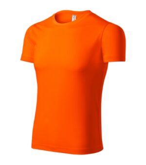 Koszulka unisex neon orange z nadrukiem Pixel - P81