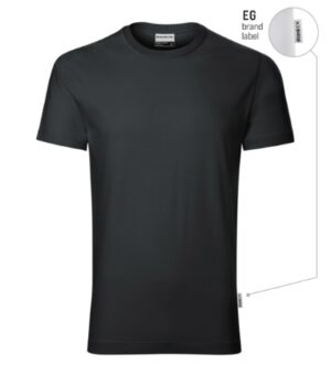 Koszulka męska ebony gray 94 (brand label) z nadrukiem Resist - R01