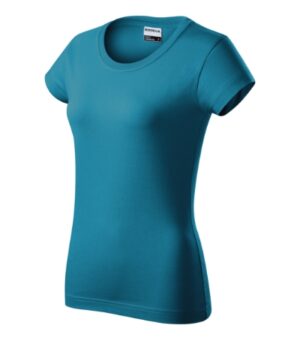 Koszulka damska petrol blue z nadrukiem Resist - R02