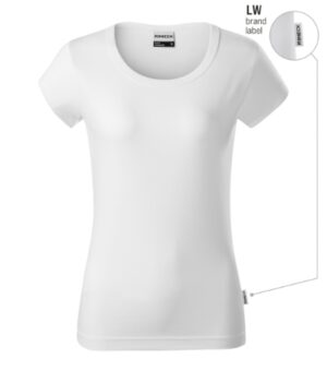 Koszulka damska biały 00 (brand label) z nadrukiem Resist - R02