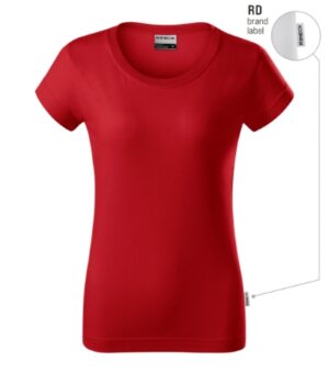 Koszulka damska czerwony 07 (brand label) z nadrukiem Resist - R02