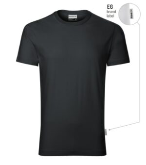 Koszulka męska ebony gray 94 (brand label) z nadrukiem Resist heavy - R03
