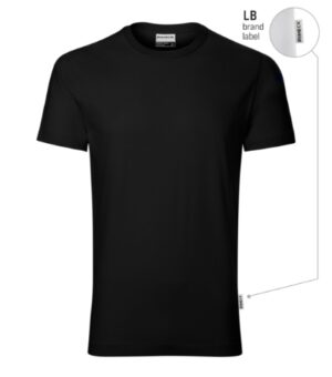 Koszulka męska czarny 01 (brand label) z haftem Resist heavy - R03
