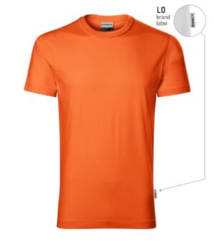 Koszulka męska pomarańczowy 11 (brand label) z nadrukiem Resist heavy - R03