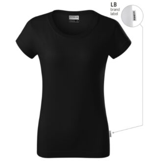 Koszulka damska czarny 01 (brand label) z nadrukiem Resist heavy - R04