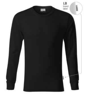 Koszulka unisex czarny 01 (brand label) z haftem Resist LS - R05