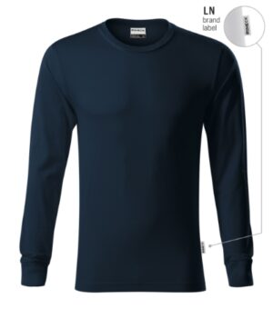 Koszulka unisex granatowy 02 (brand label) z haftem Resist LS - R05