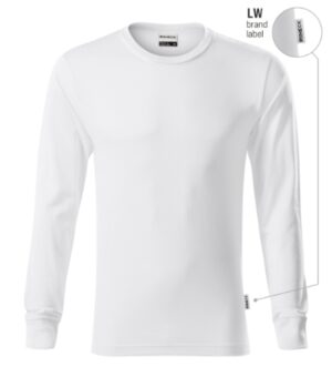 Koszulka unisex biały 00 (brand label) z haftem Resist LS - R05