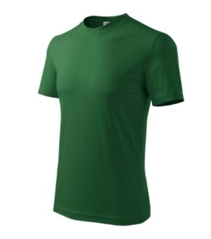 Koszulka unisex zieleń butelkowa z haftem Base - R06