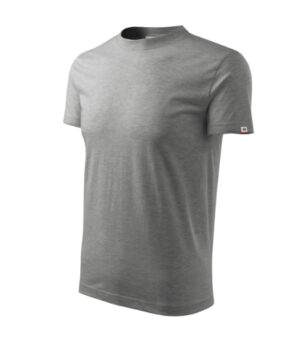 Koszulka unisex ciemnoszary melanż 12 (brand label) z haftem Base - R06