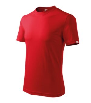 Koszulka unisex czerwony 07 (brand label) z haftem Base - R06