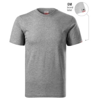 Koszulka unisex ciemnoszary melanż 12 (brand label) z haftem Recall - R07