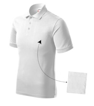 Koszulka polo męska biała z haftem Resist Heavy Polo - R20
