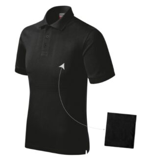 Koszulka polo męska czarna z haftem Resist Heavy Polo - R20