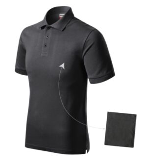 Koszulka polo męska ebony gray z haftem Resist Heavy Polo - R20