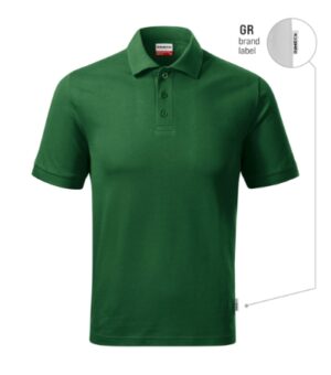 Koszulka polo męska zieleń butelkowa 06 (brand label) z haftem Resist Heavy Polo - R20