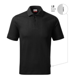 Koszulka polo męska czarny 01 (brand label) z haftem Resist Heavy Polo - R20