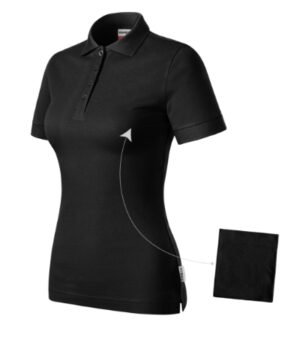 Koszulka polo damska czarna z haftem Resist Heavy Polo - R21