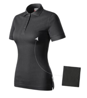 Koszulka polo damska ebony gray z haftem Resist Heavy Polo - R21