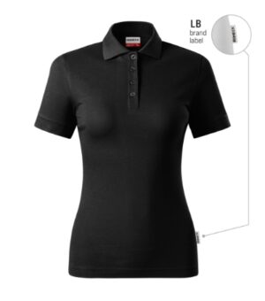 Koszulka polo damska czarny 01 (brand label) z haftem Resist Heavy Polo - R21