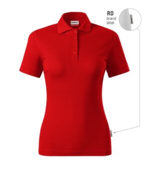 Koszulka polo damska czerwony 07 (brand label) z haftem Resist Heavy Polo - R21