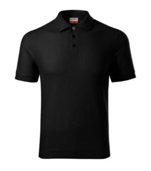 Koszulka polo męska czarna z nadrukiem Reserve - R22