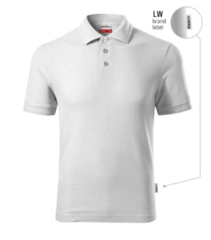 Koszulka polo męska biały 00 (brand label) z haftem Reserve - R22