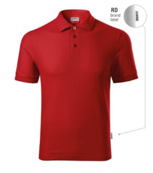 Koszulka polo męska czerwony 07 (brand label) z haftem Reserve - R22