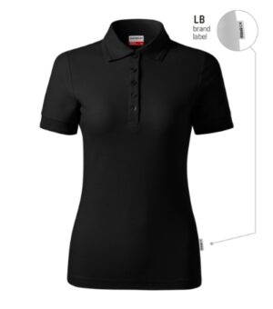Koszulka polo damska czarny 01 (brand label) z haftem Reserve - R23
