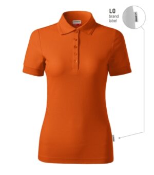Koszulka polo damska pomarańczowy 11 (brand label) z haftem Reserve - R23