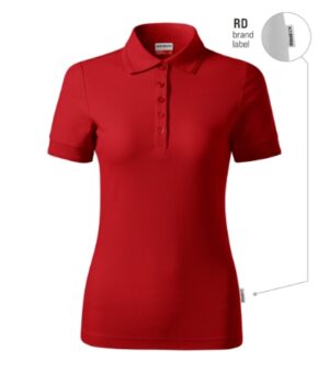 Koszulka polo damska czerwony 07 (brand label) z haftem Reserve - R23