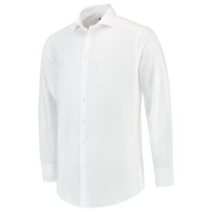 Koszula męska biały z haftem Fitted Shirt - T21